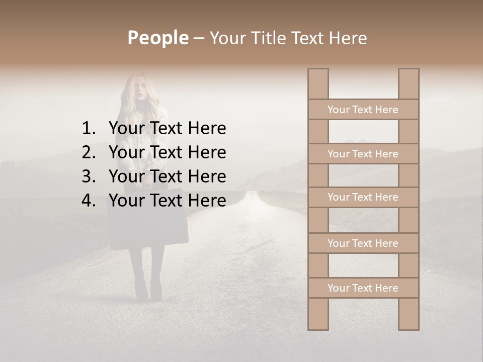 Tourism Landscaped Blonde PowerPoint Template