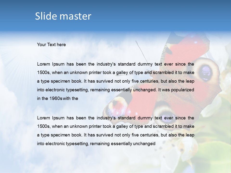 Sky Natural Background Funny Animals PowerPoint Template