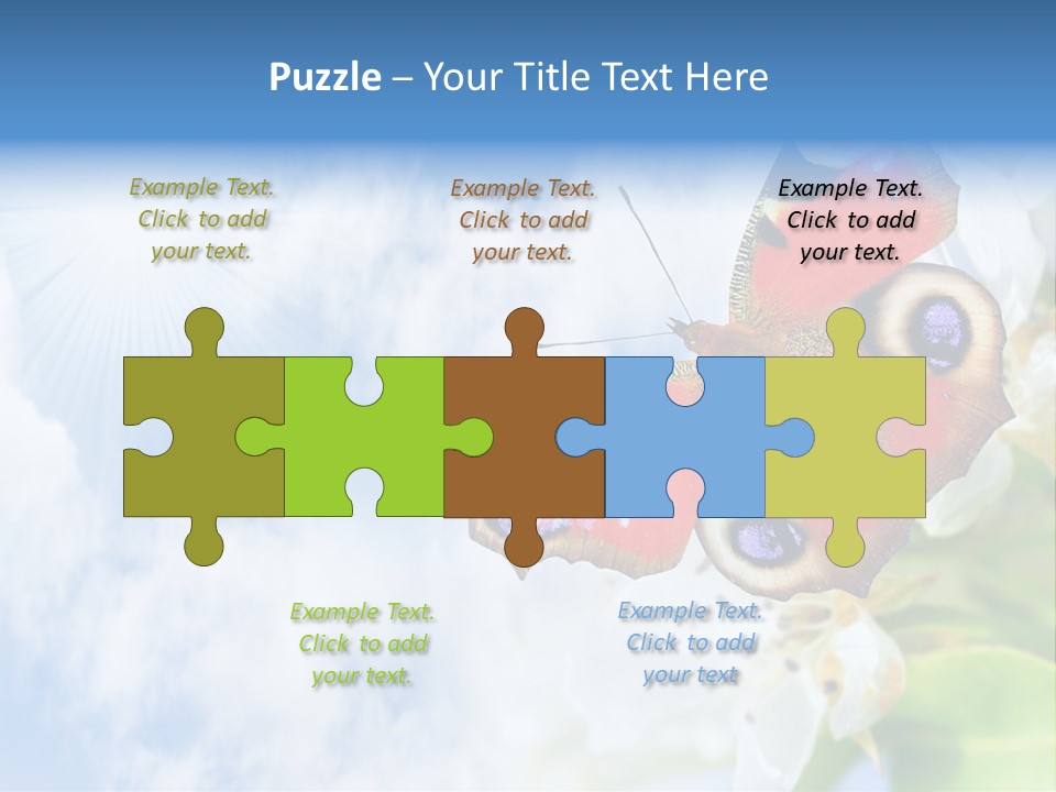 Sky Natural Background Funny Animals PowerPoint Template