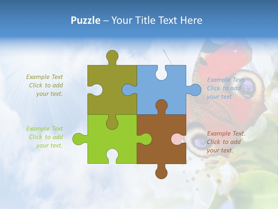 Sky Natural Background Funny Animals PowerPoint Template