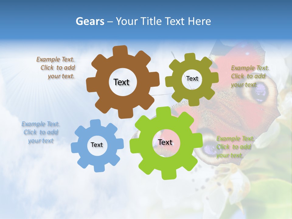 Sky Natural Background Funny Animals PowerPoint Template