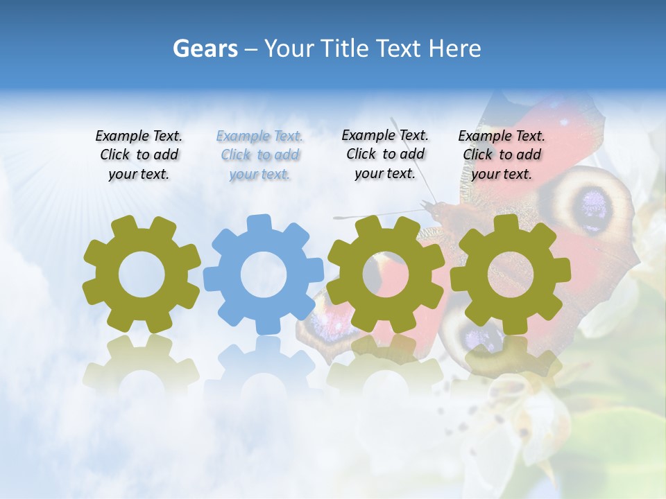 Sky Natural Background Funny Animals PowerPoint Template