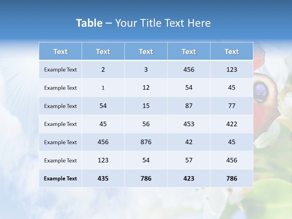 Sky Natural Background Funny Animals PowerPoint Template