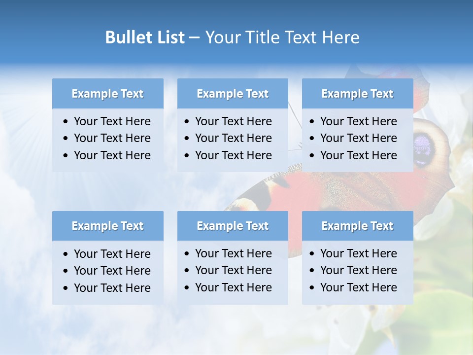 Sky Natural Background Funny Animals PowerPoint Template