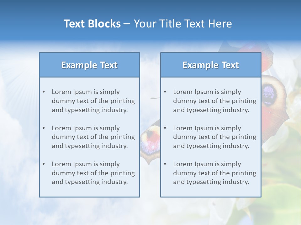 Sky Natural Background Funny Animals PowerPoint Template