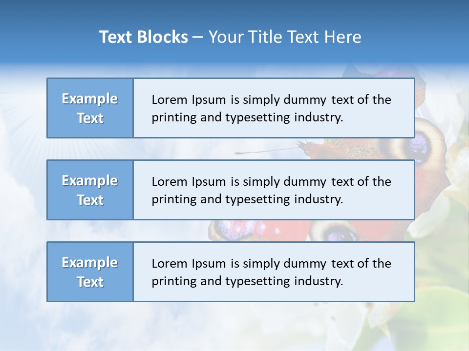 Sky Natural Background Funny Animals PowerPoint Template