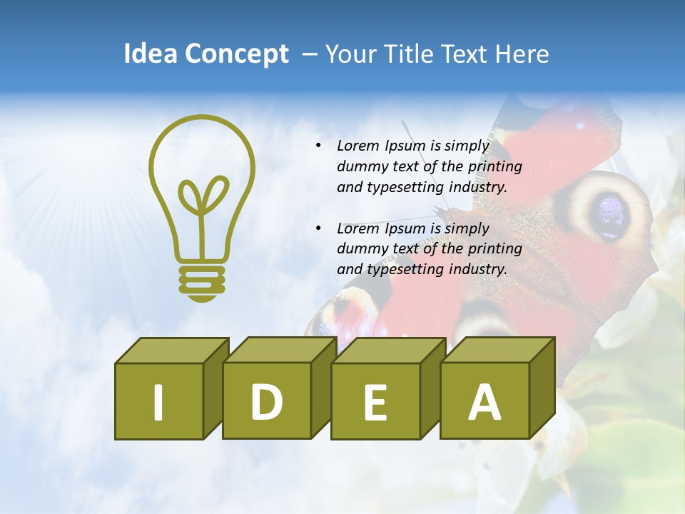 Sky Natural Background Funny Animals PowerPoint Template