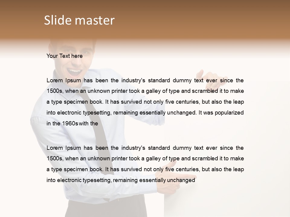 Message Gesturing Presenting PowerPoint Template