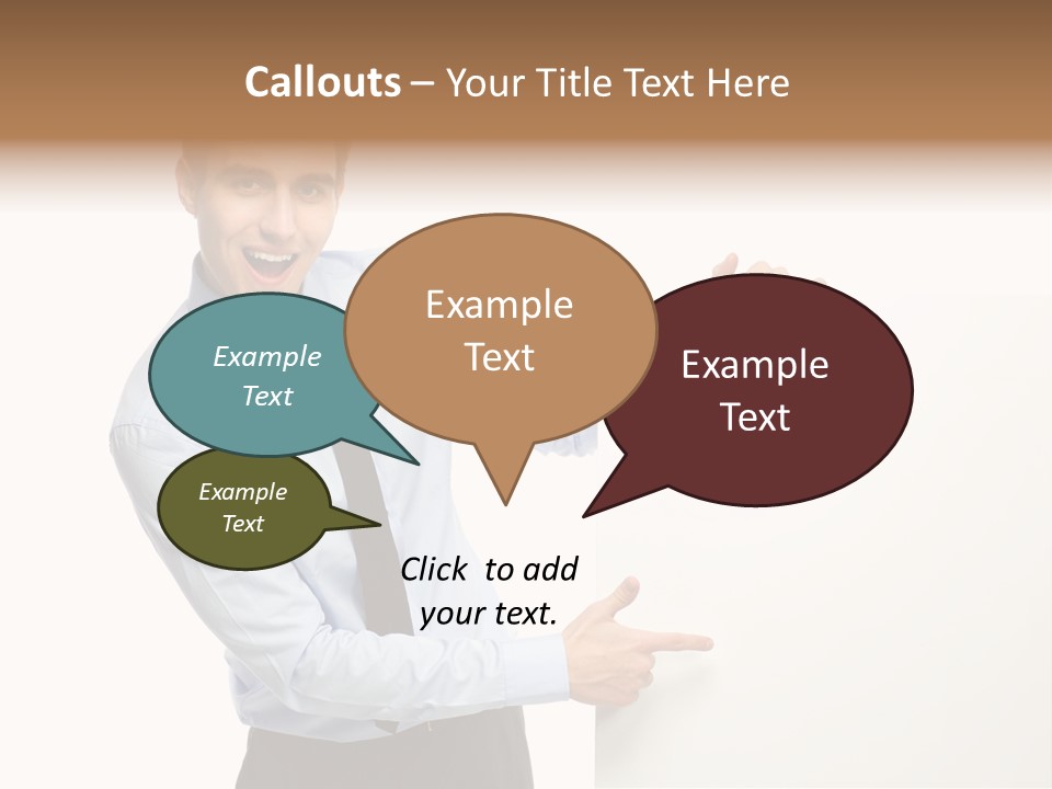 Message Gesturing Presenting PowerPoint Template