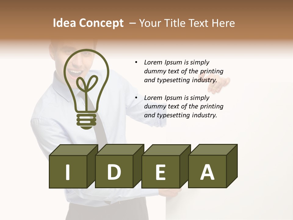 Message Gesturing Presenting PowerPoint Template