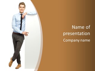 Confidence Happy Studio Shot PowerPoint Template