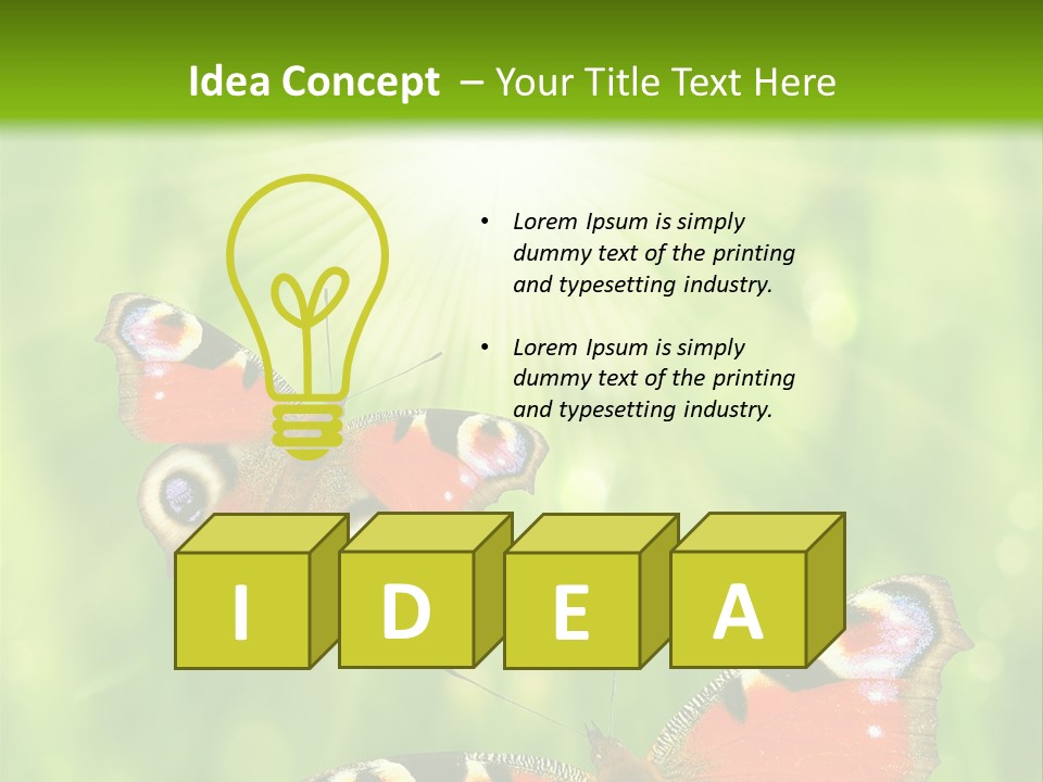 Garden Insect Dew PowerPoint Template