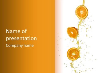 Succulent Orange Tropical PowerPoint Template