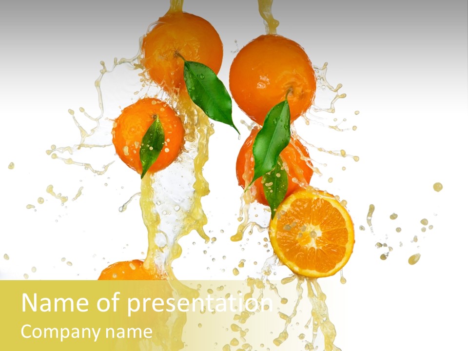 Fruit Spray Droplet PowerPoint Template