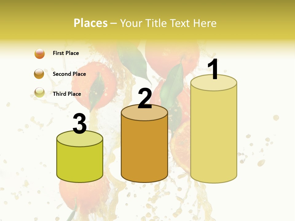 Fruit Spray Droplet PowerPoint Template