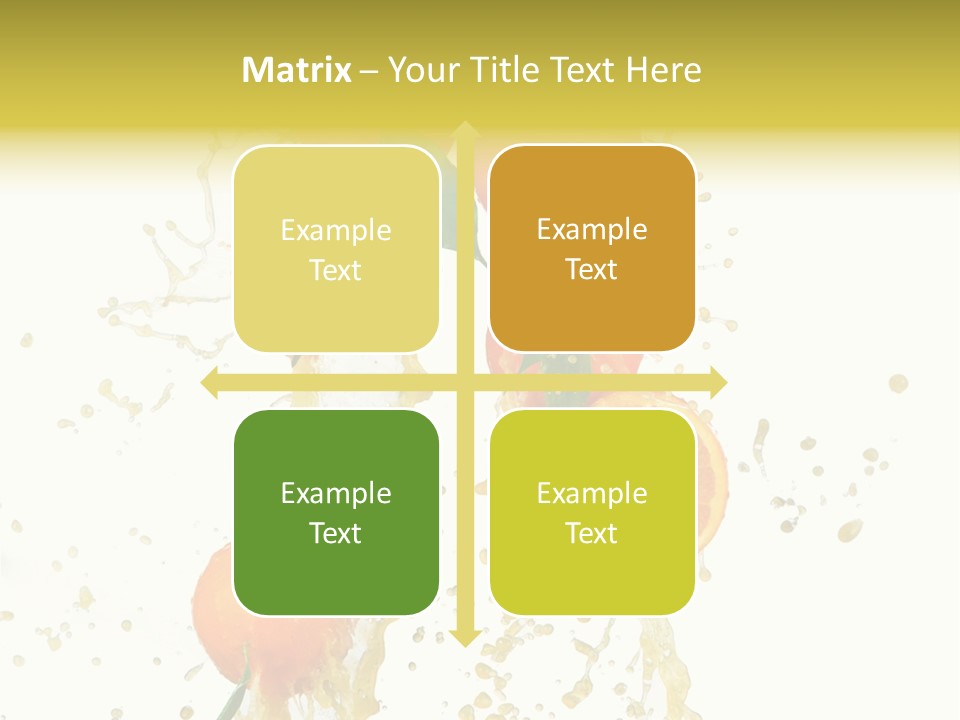 Fruit Spray Droplet PowerPoint Template