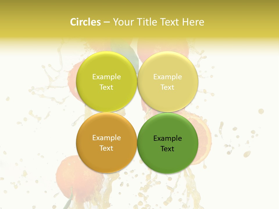 Fruit Spray Droplet PowerPoint Template