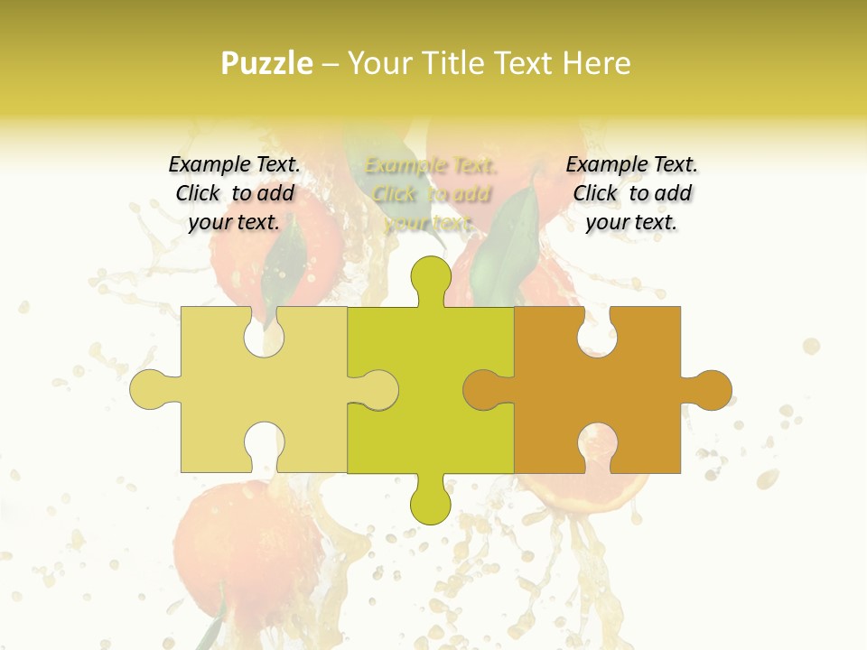 Fruit Spray Droplet PowerPoint Template