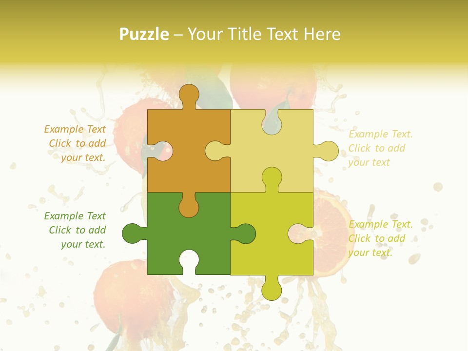 Fruit Spray Droplet PowerPoint Template