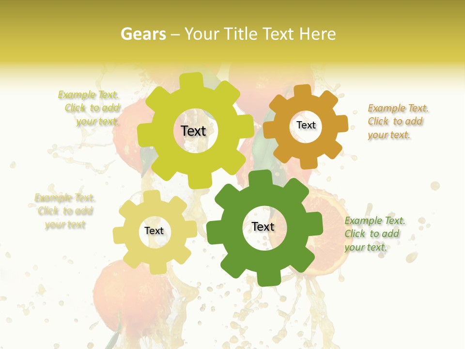 Fruit Spray Droplet PowerPoint Template