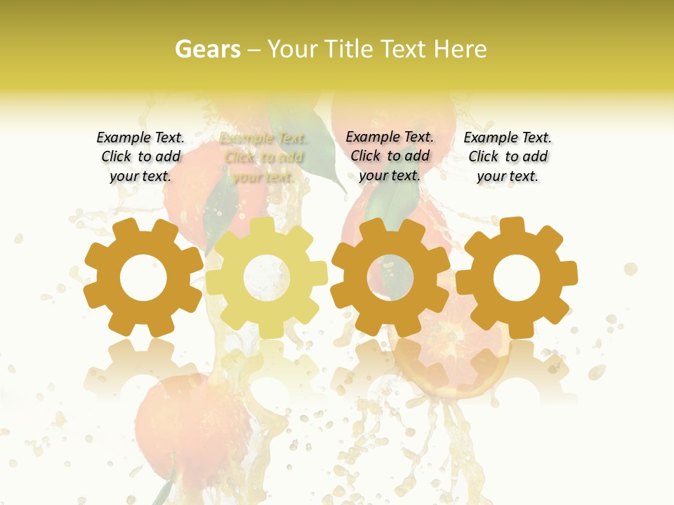 Fruit Spray Droplet PowerPoint Template