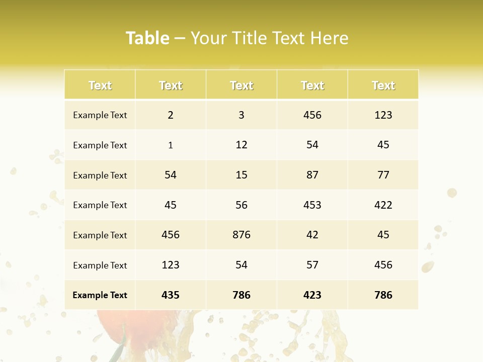 Fruit Spray Droplet PowerPoint Template