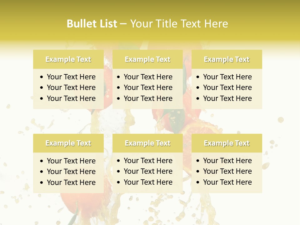 Fruit Spray Droplet PowerPoint Template