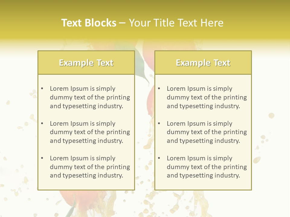 Fruit Spray Droplet PowerPoint Template
