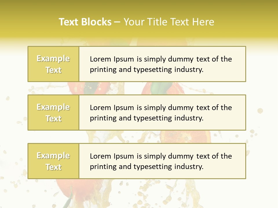 Fruit Spray Droplet PowerPoint Template