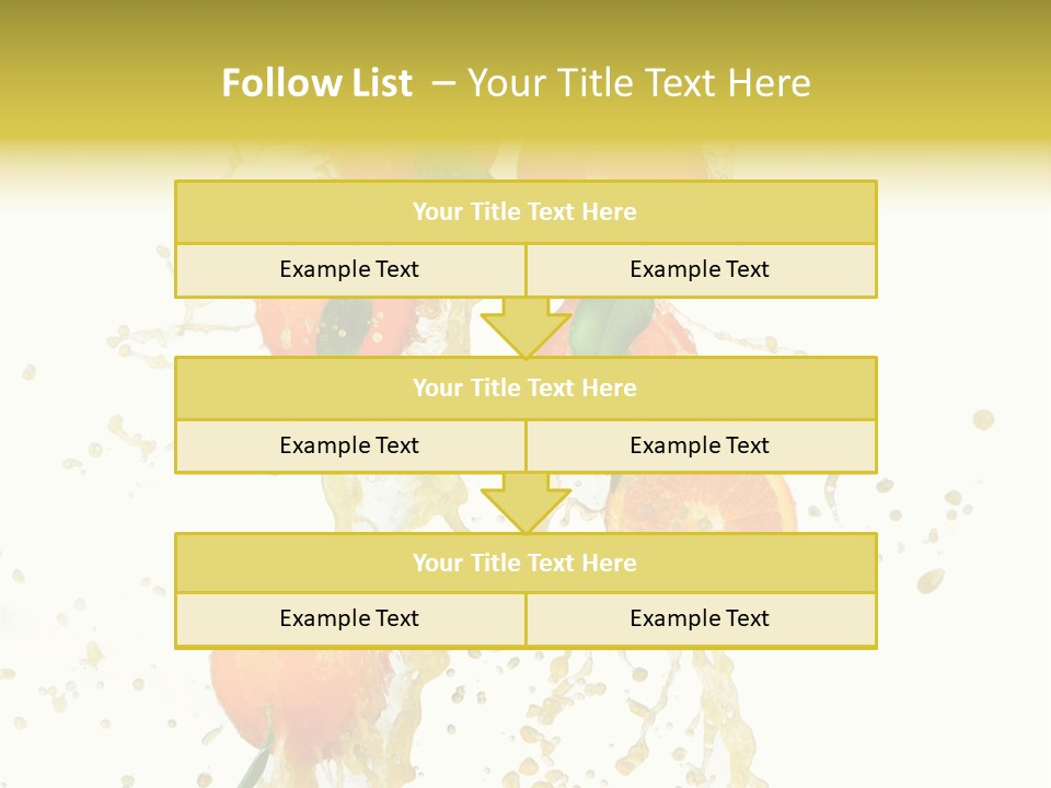 Fruit Spray Droplet PowerPoint Template