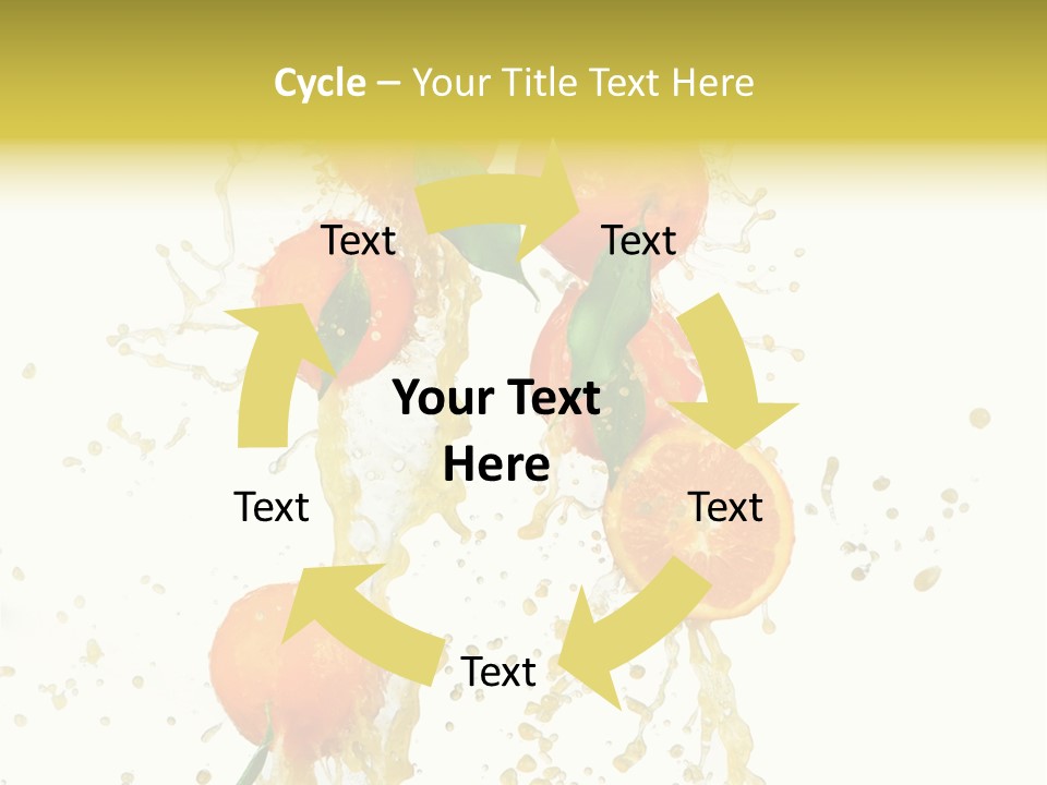 Fruit Spray Droplet PowerPoint Template