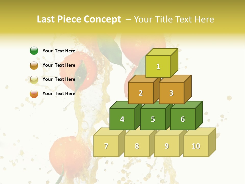 Fruit Spray Droplet PowerPoint Template