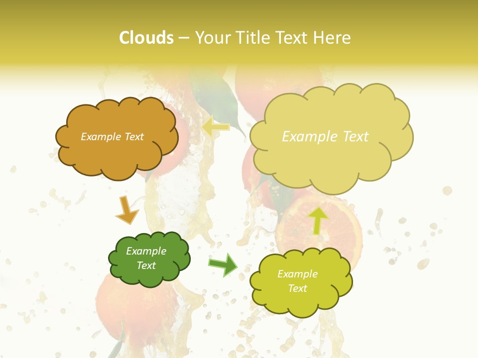 Fruit Spray Droplet PowerPoint Template