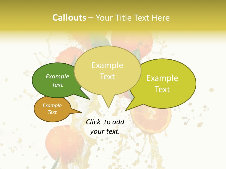 Fruit Spray Droplet PowerPoint Template