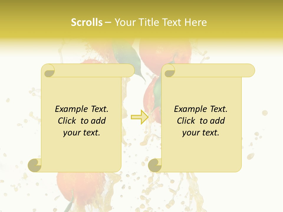 Fruit Spray Droplet PowerPoint Template