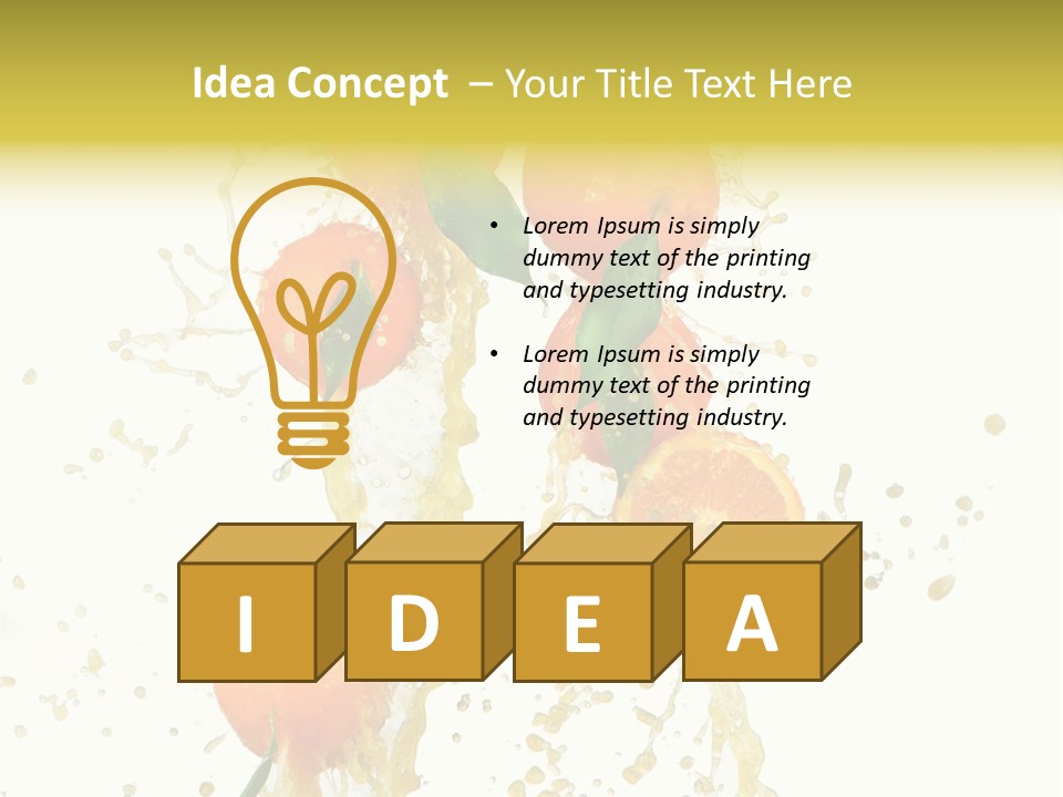 Fruit Spray Droplet PowerPoint Template