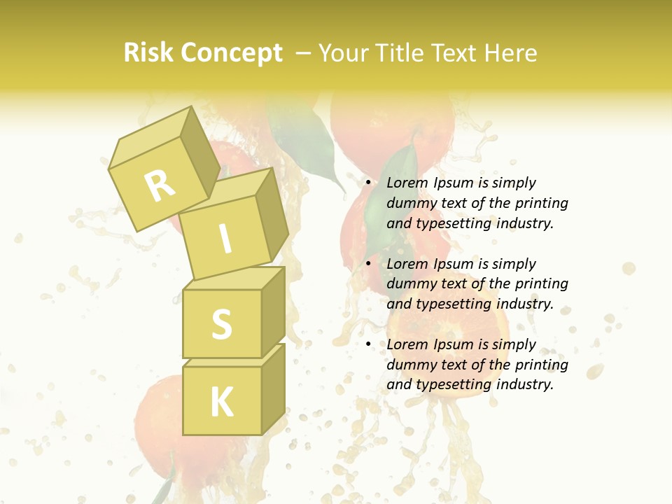 Fruit Spray Droplet PowerPoint Template