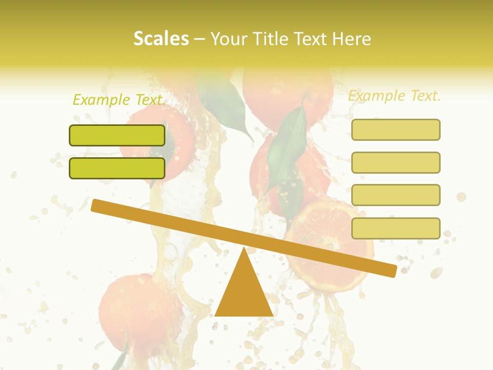 Fruit Spray Droplet PowerPoint Template