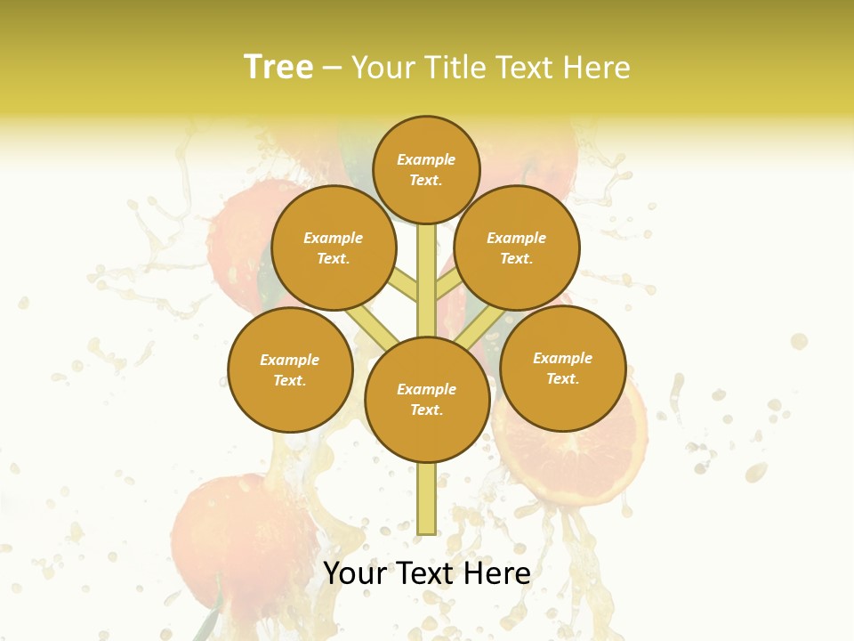 Fruit Spray Droplet PowerPoint Template