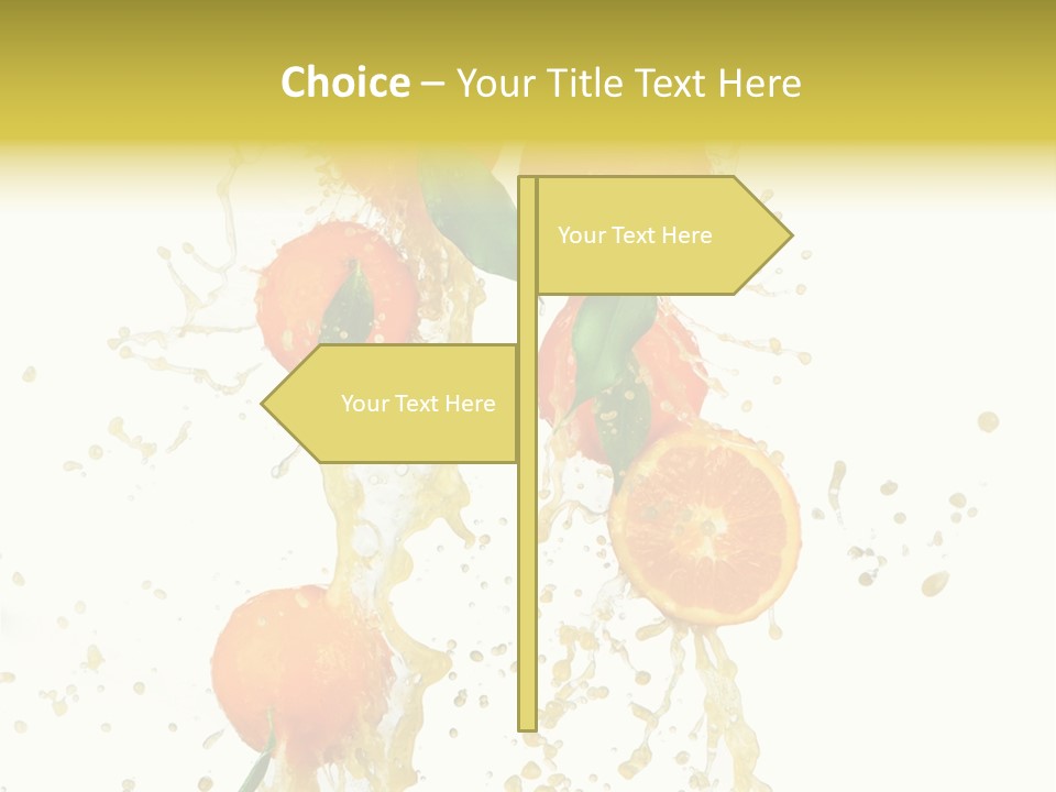 Fruit Spray Droplet PowerPoint Template