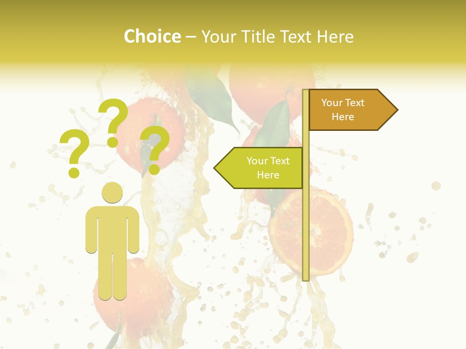 Fruit Spray Droplet PowerPoint Template