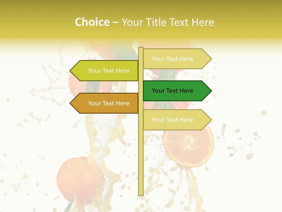 Fruit Spray Droplet PowerPoint Template