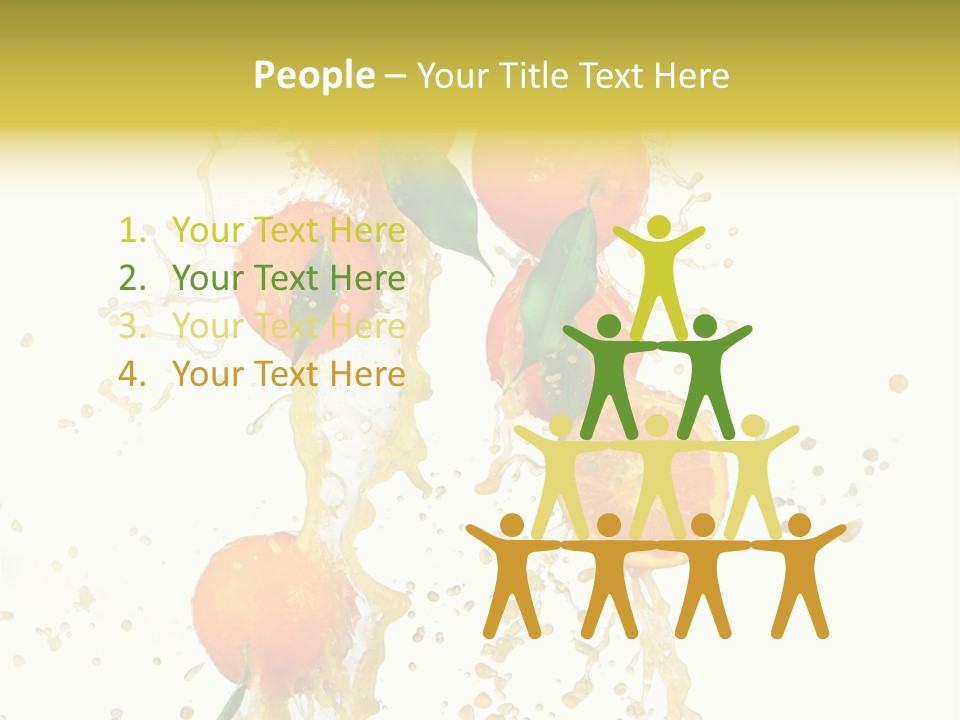 Fruit Spray Droplet PowerPoint Template