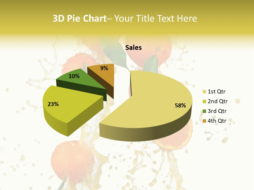 Fruit Spray Droplet PowerPoint Template