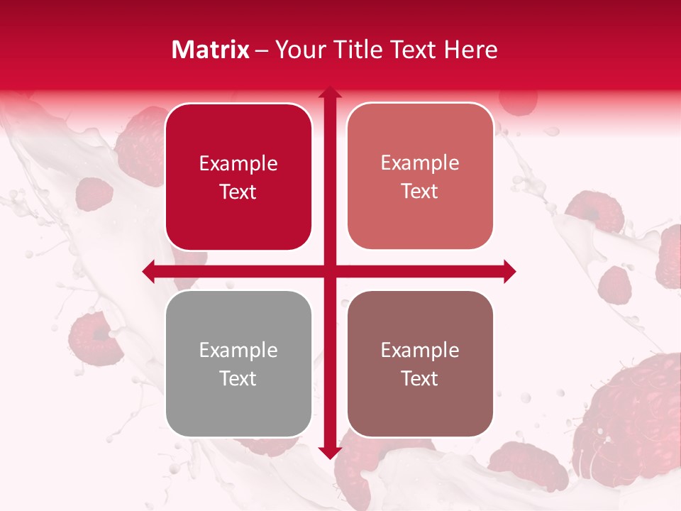 Yoghurt Falling White PowerPoint Template