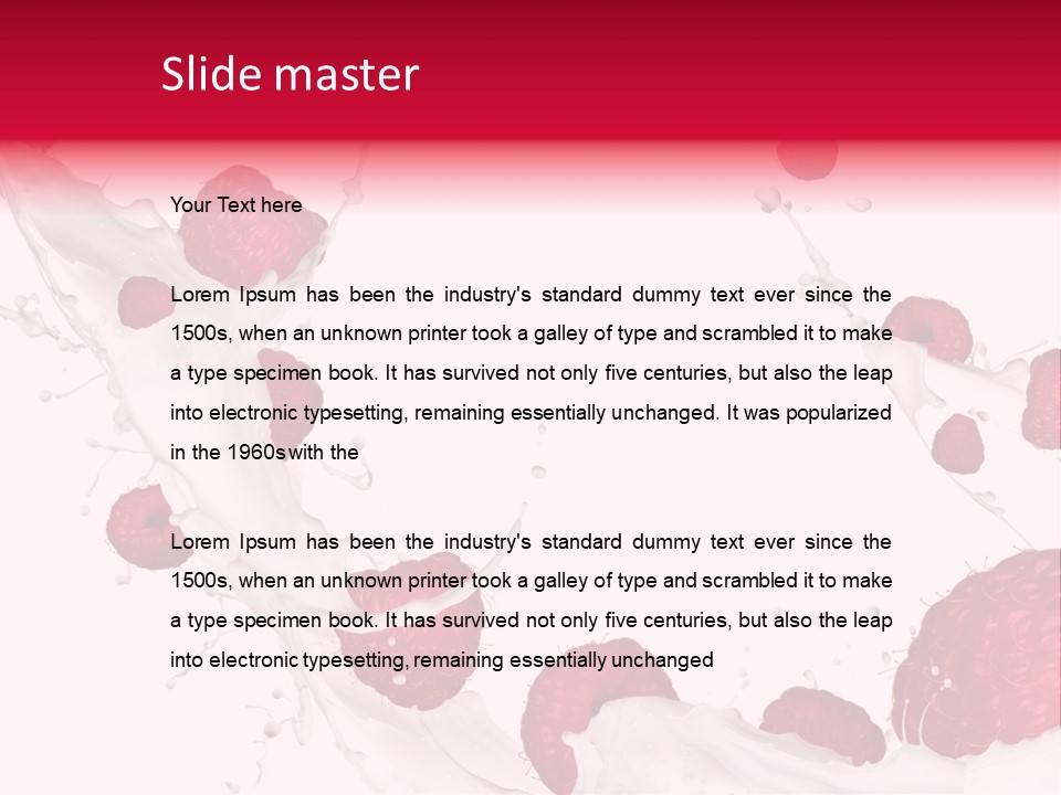 Yoghurt Falling White PowerPoint Template