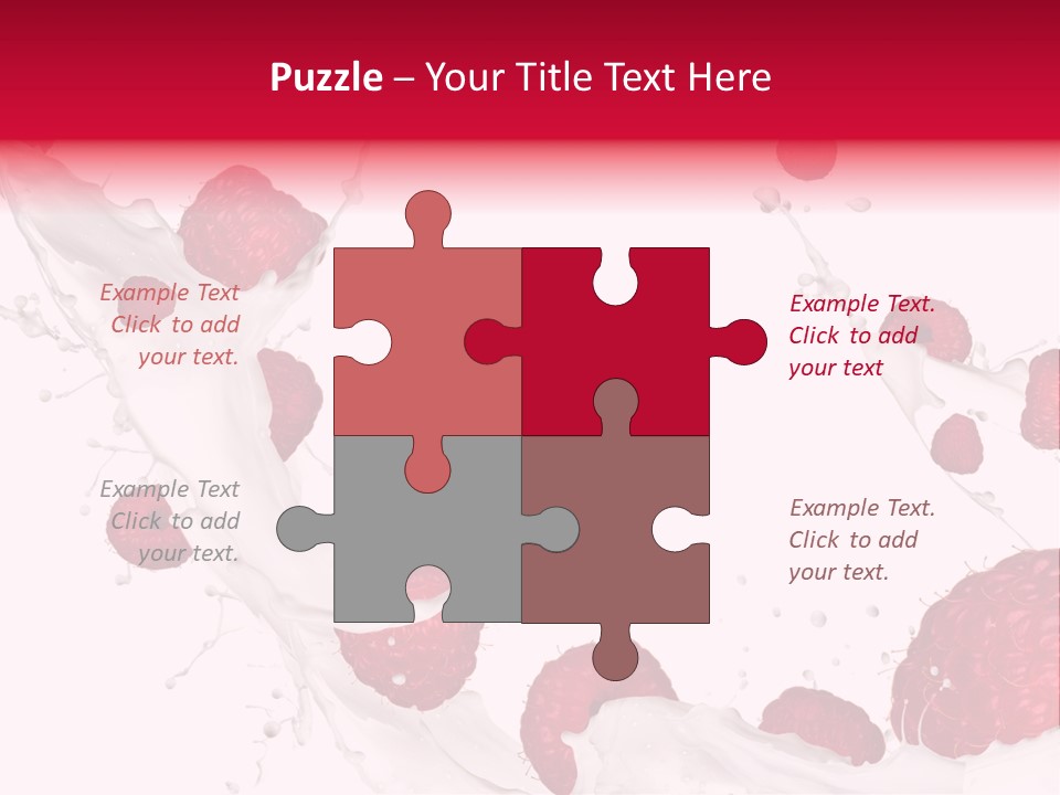 Yoghurt Falling White PowerPoint Template