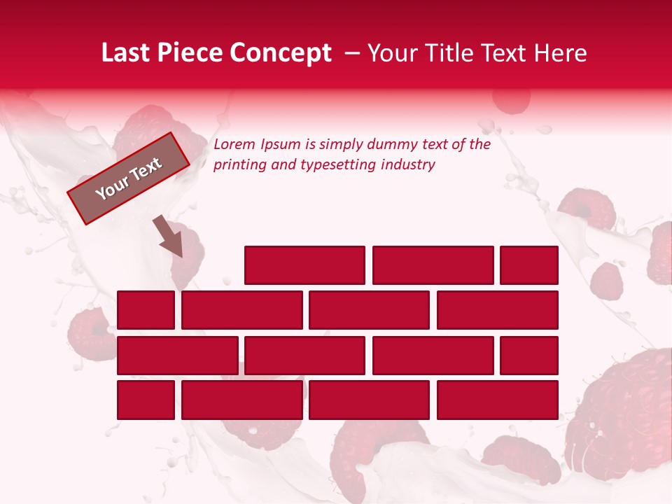 Yoghurt Falling White PowerPoint Template