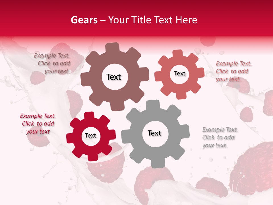 Yoghurt Falling White PowerPoint Template