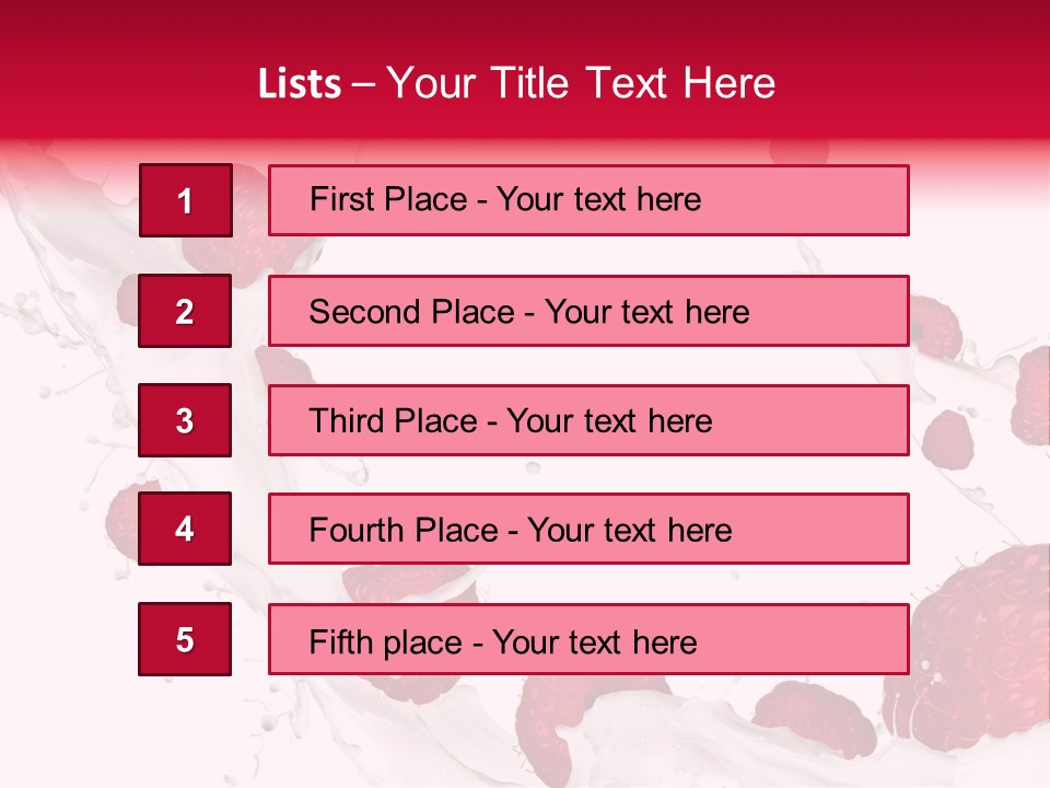 Yoghurt Falling White PowerPoint Template